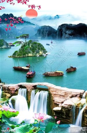 Tranh psd khổ dọc nghệ thuật mới nhất
