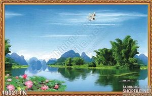 Tranh sơn thủy nghệ thuật in uv