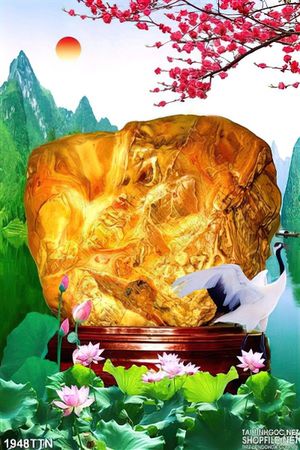 Tranh in uv phong cảnh nghệ thuật mùa xuân