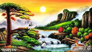 Tranh wall sơn dầu phong cảnh nghệ thuật