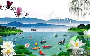 Tranh decor sơn thủy hữu tình in 3D