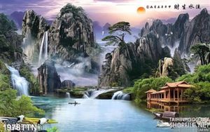 Tranh psd phong cảnh thác nước mới nhất