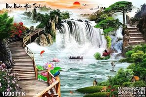 Tranh decor phong cảnh nghệ thuật in 3d