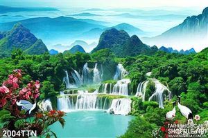 Tranh decor thác Bản Giốc in 3d