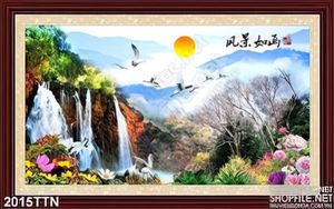 Tranh wall phong thủy nghệ thuật in 3D