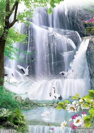 Tranh decor phong cảnh nghệ thuật psd