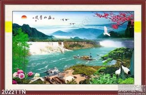 Tranh decor sơn thủy hữu tình