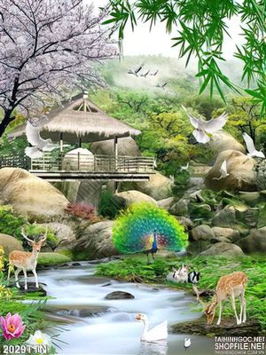 Tranh decor phong thủy mùa xuân