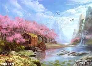 Tranh thác nước và phong cảnh