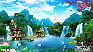 Tranh decor phong cảnh nghệ thuật psd
