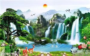 Tranh wall phong cảnh thác nước nghệ thuật