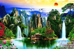 Tranh wall phong cảnh hữu tình đẹp