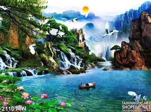 Tranh thác phong thủy wall decor nghệ thuật
