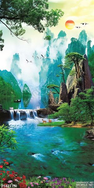 Tranh wall khổ dọc phong cảnh đẹp nhất