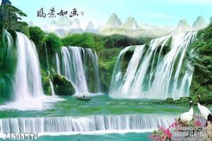 Tranh wall phong thủy thác nước