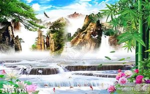 Tranh phong cảnh thác nghệ thuật decor