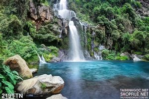 Tranh thác nước phong cảnh