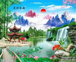Tranh wall phong thủy psd chất lượng cao