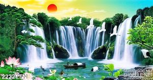 Tranh psd phong thủy hữu tình in 3D