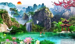 Tranh in 3D phong thủy mùa xuân đẹp nhất