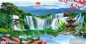Tranh psd phong thủy mùa xuân decor