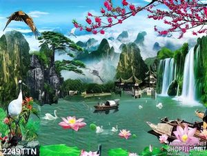 Tranh  phong thủy mùa xuân decor psd