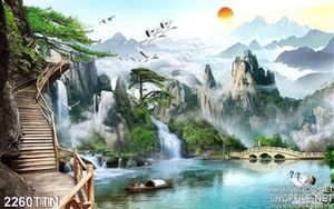 Tranh decor sơn thủy đẹp