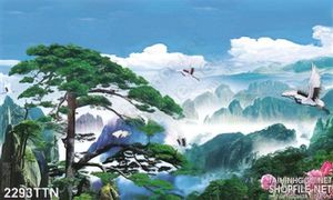 Tranh in 3D phong thủy và chim Hạc