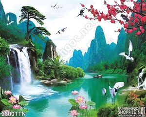 Tranh decor phong thủy nghệ thuật psd