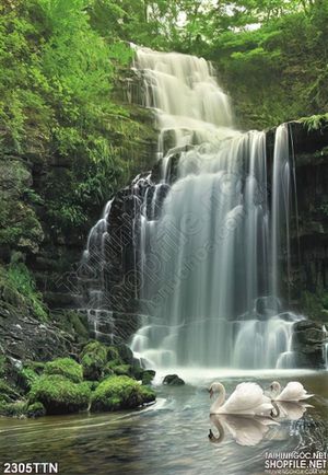 Tranh wall thác nước thiên nhiên