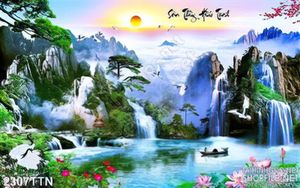 Tranh decor sơn thủy hữu tình psd