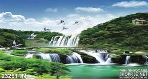 Tranh in 3d thác nước nghệ thuật