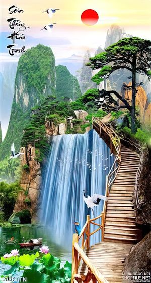 Tranh decor thư pháp phong thủy