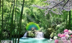 Tranh phong thủy muùa xuân psd