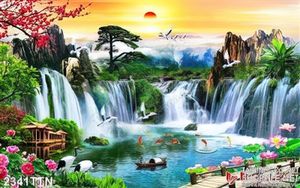 Tranh phong thủy mùa xuân in 3d