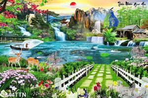 Tranh phong thủy psd nghệ thuật in 3D