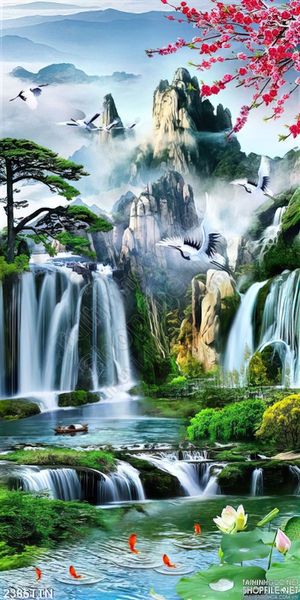 Tranh thư pháp mùa xuân wall decor