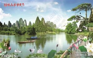 Tranh in 3D phong cảnh làng quê