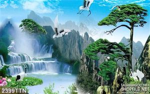 Tranh wall thác Bản Giốc