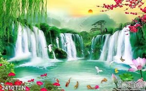 Tranh decor phong thủy mùa xuân psd