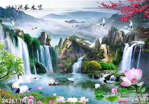 Tranh psd phong cảnh nghệ thuật mùa xuân đẹp nhất