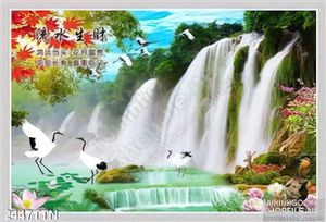 Tranh phong cảnh thác nghệ thuật psd