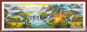 Tranh thác nước sơn thủy