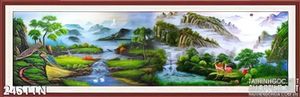 Tranh thác nước sơn thủy
