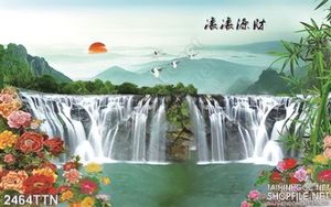 Tranh wall phong cảnh thác nước nghệ thuật