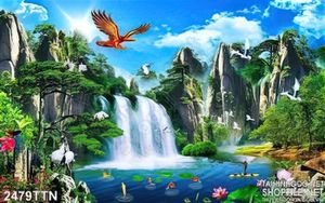 Tranh decor phong thủy thác đẹp nhất