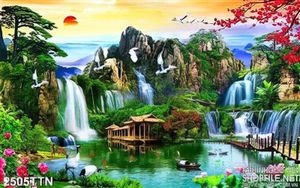 Tranh decor phong cảnh sơn thủy mùa xuân mới nhất
