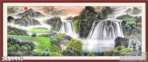 Tranh thác nước phong thủy treo tường