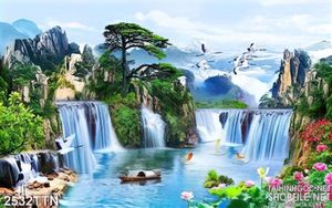 Tranh thác phong thủy nghệ thuật wall décor mới nhất