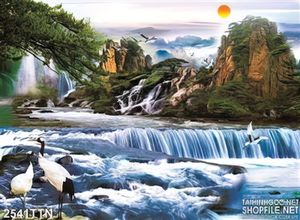Tranh in uv phong cảnh thác đẹp nhất